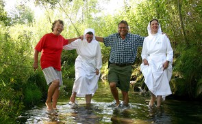 Wassertreten als Abkühlung