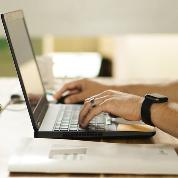Anmelden über den Laptop
