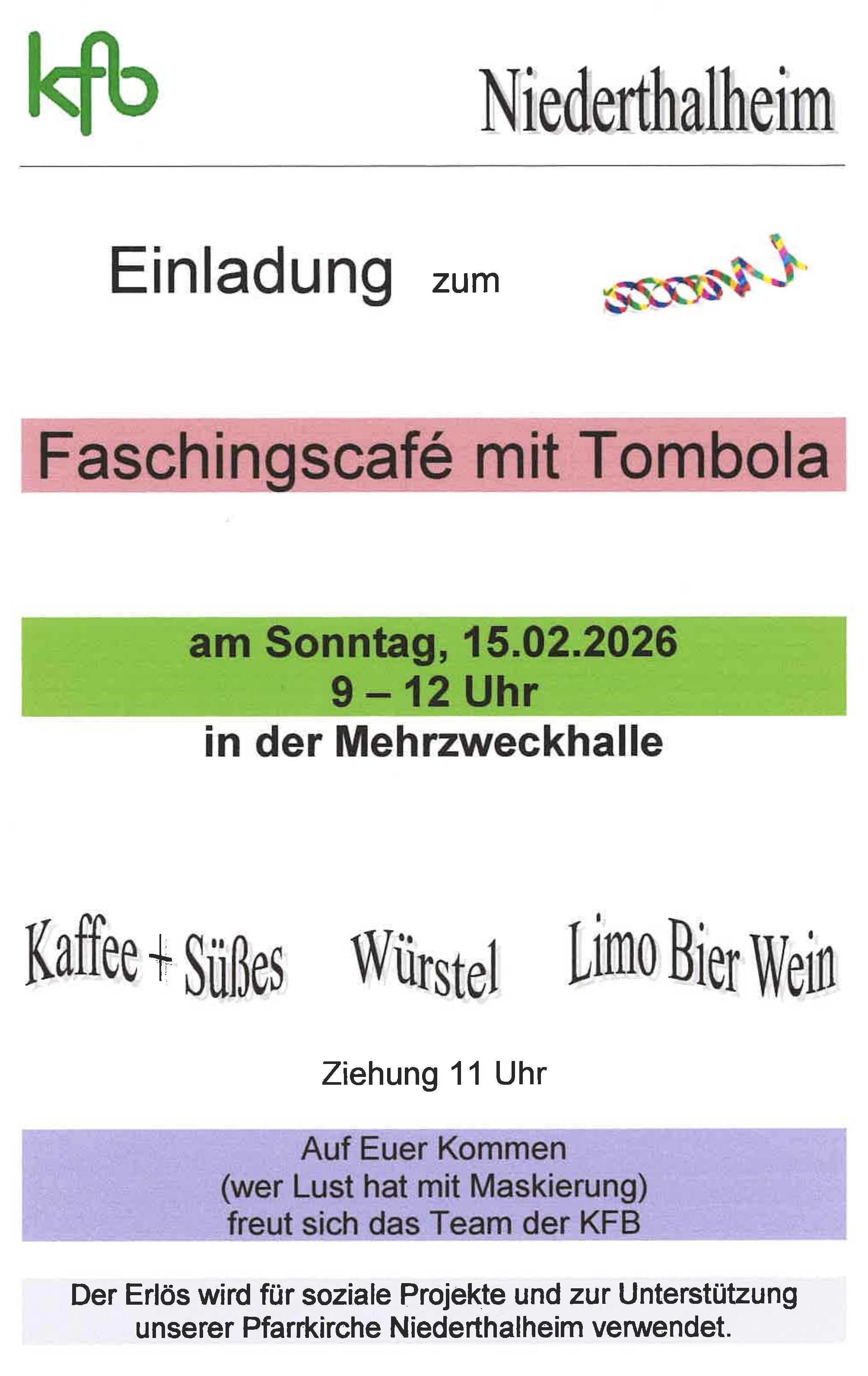 Einladungsflyer - Faschingscafe2026