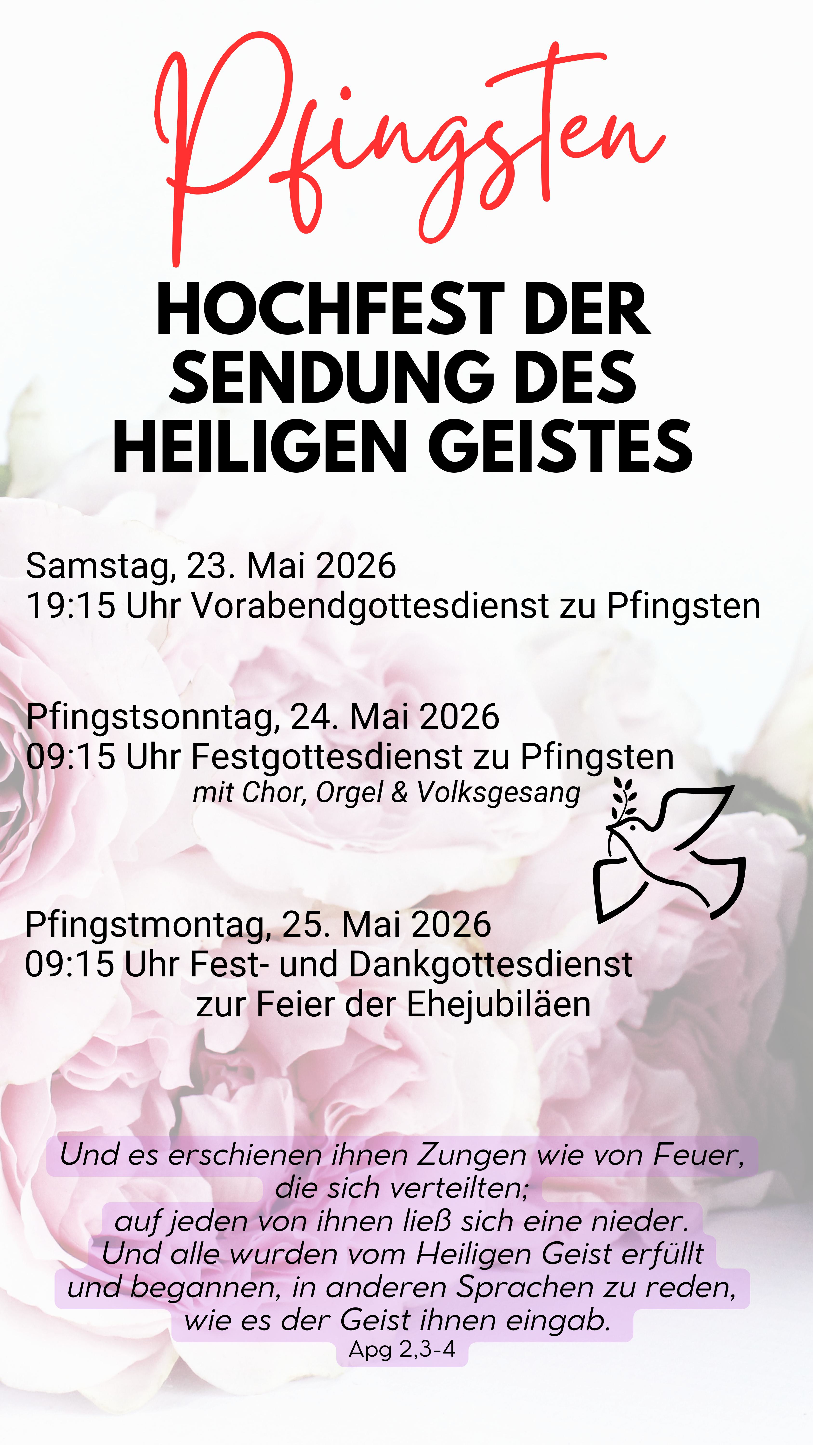 Plakat Pfingsten