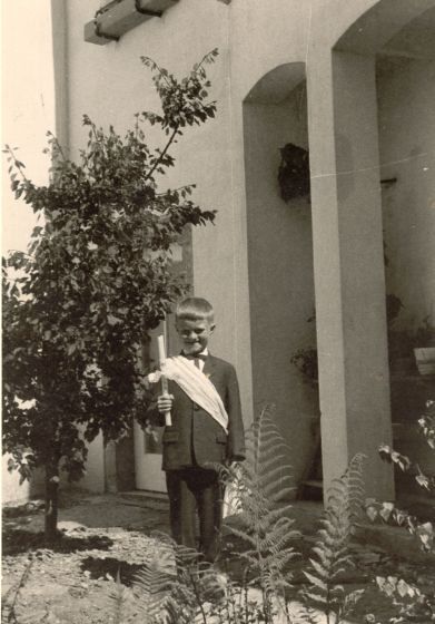 Manfred Scheuer am Tag seiner Erstkommunion