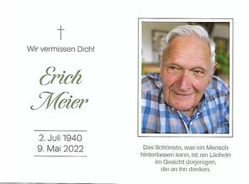 Totenbild Erich Meier