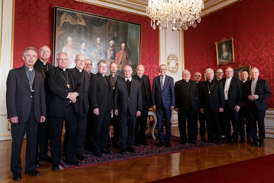 Bundespräsident Van der Bellen und die Mitglieder der Österreichischen Bischofskonferenz