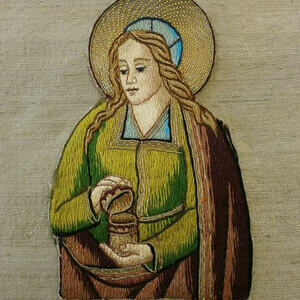 gegebene Halbfigur in Nadelmalerei