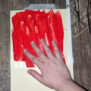 Handabdruck mit der Folientechnik