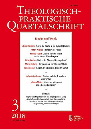 Theologisch-Praktische Quartalschrift, Cover der Ausgabe 3/2018 zum Thema 'Moden und Trends'