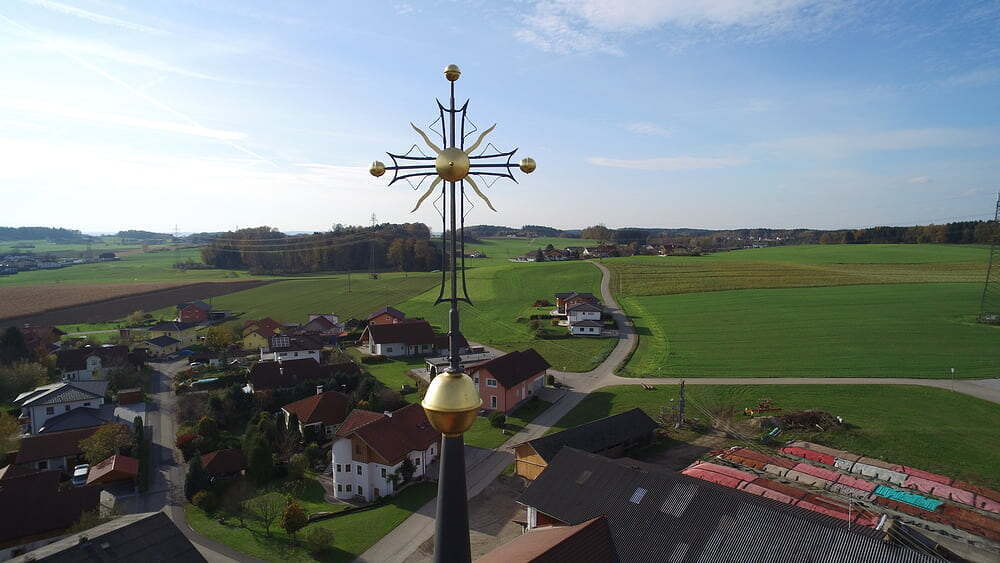 Turmhelm und Hozkonstruktion