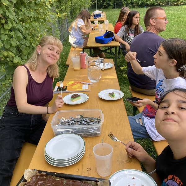 Wir haben zum Schluschluss gegrillt