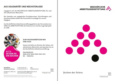 Folder Bischöfliche Arbeitslosenstiftung