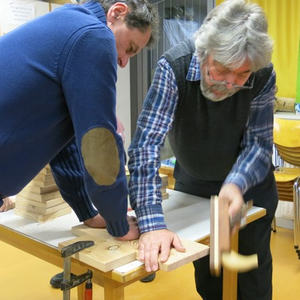 Gebetsschemel-Bau mit Josef