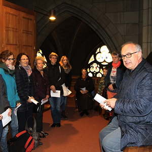 Wolfgang Kreuzhuber mit seiner Gruppe für den Workshop 'Improvisation'