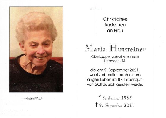 Foto: Sterbebild Frau Beatrix Ebner