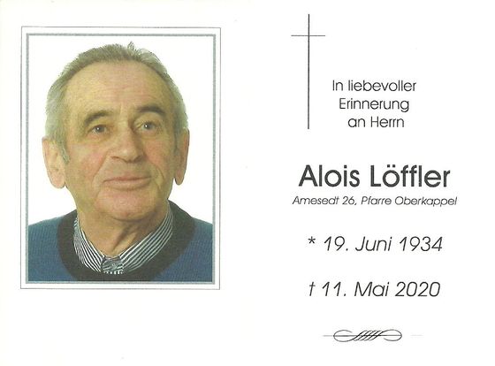 Foto: Sterbebild Alois Löffler