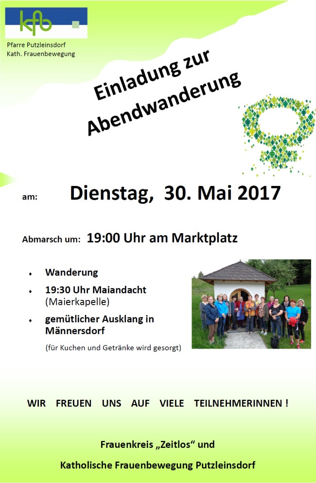 Abendwanderung KFB Putzleinsdorf 2017 / KFB Putzleinsdorf