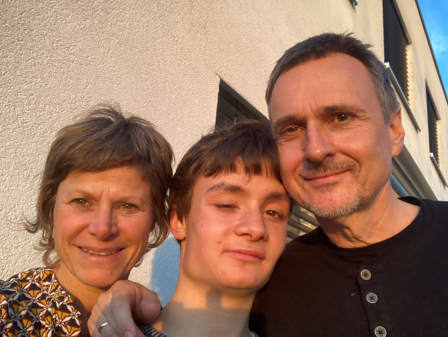 Familie Kubik: Birgit, Max und Michael