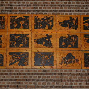 Der Kreuzweg wurde gestaltet von Hans Plank (Braunau am Inn).