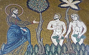 Adam und Eva - Scham (Monreale)