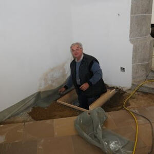 Stiege mauern, Pflasterung