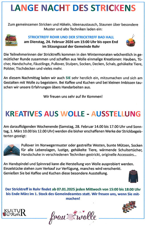 Kreatives aus Wolle - Ausstellung