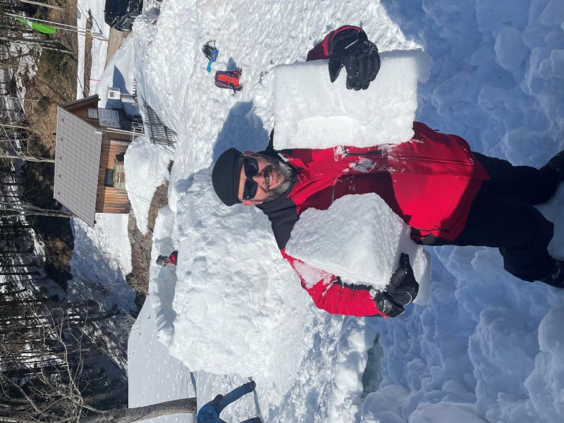 Schneeziegel schleppen