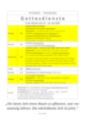 Wochenprogramm von 22. 2. bis 1.3.2026