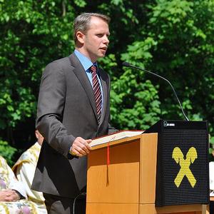 Gedenkfeier 200 Jahre Schlacht um Ebelsberg im Schloßpark