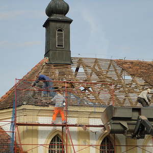 Renovierung Dach Doblkapelle / 1. Tag