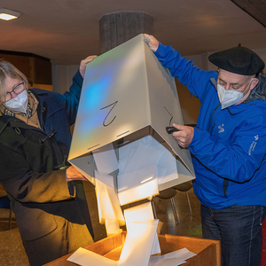 Wahllokal in der Kirche