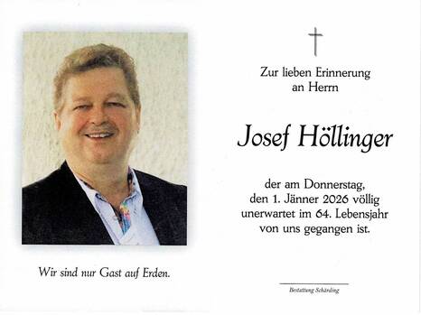 Josef Höllinger / Bestattung Schärding