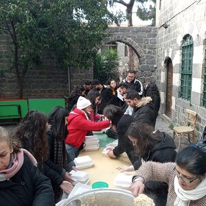 Rasch wurde eine Notküche geschaffen