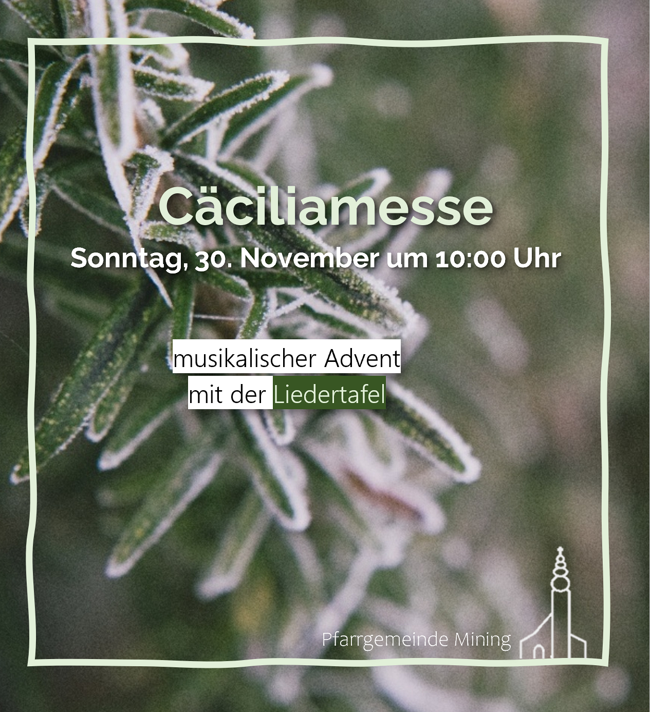 Musikalischer Advent in Mining: Cäciliamesse mit der Liedertafel