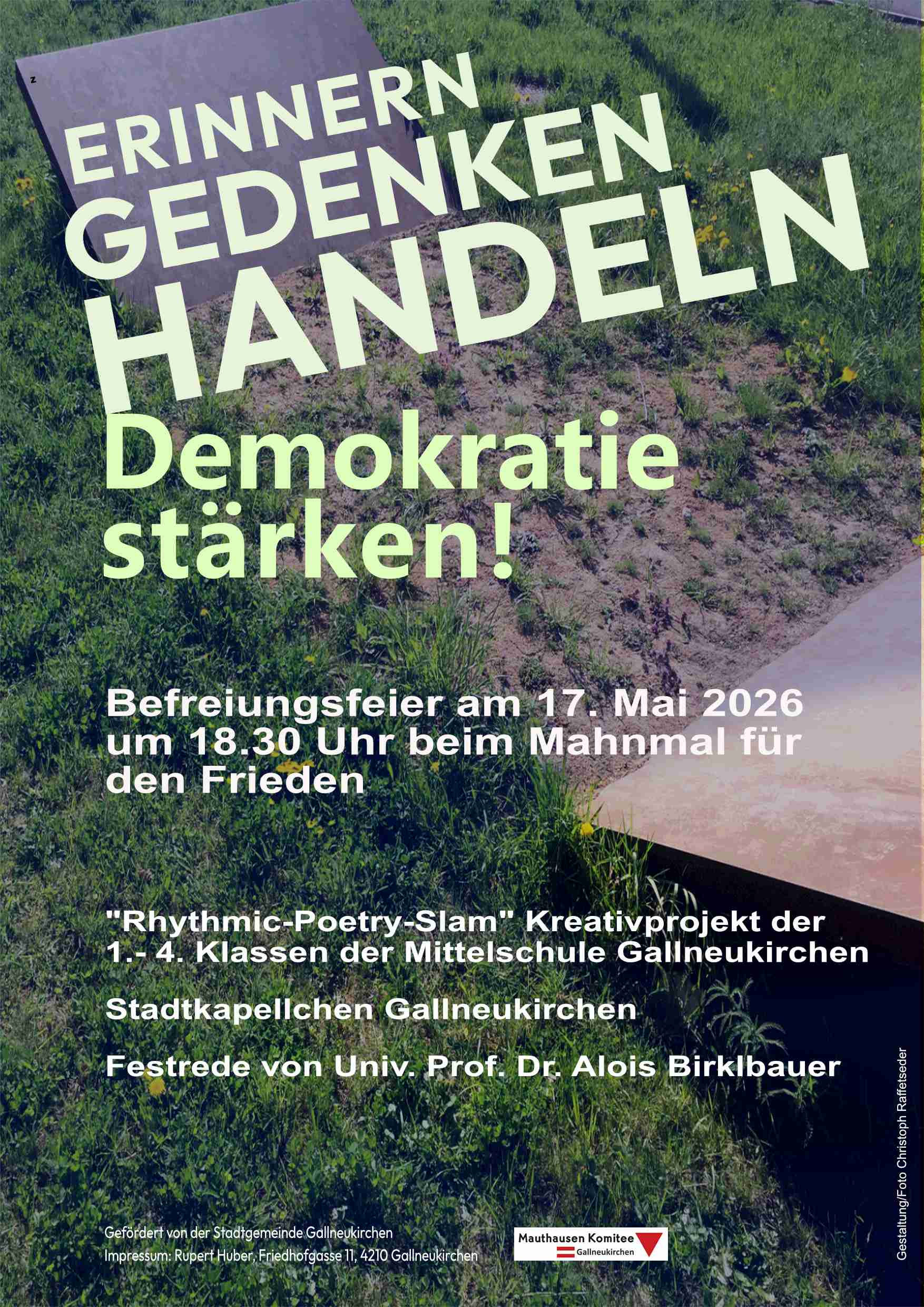 Erinnern Gedenken Handeln; Demokratie stärken!