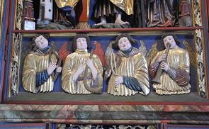 Die musizierenden Engel am Laurentius-Altar.