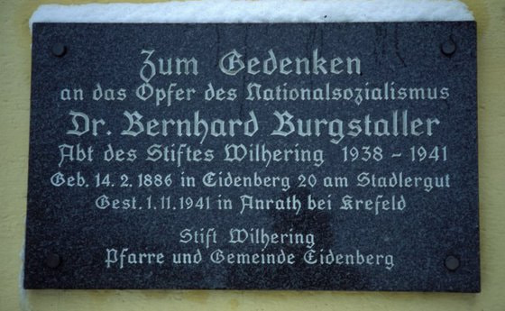 Gedenktafel Abt. Dr. Bernhard Burgstaller