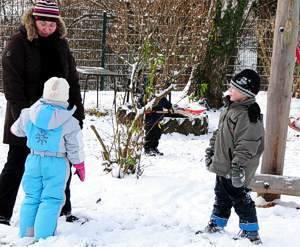 Schnee im Kindergarten