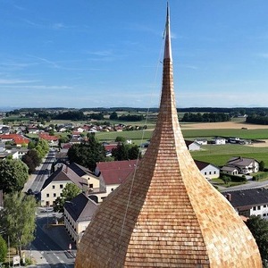 Erneuerung Zwiebelturm Pfarrkirche Burgkirchen