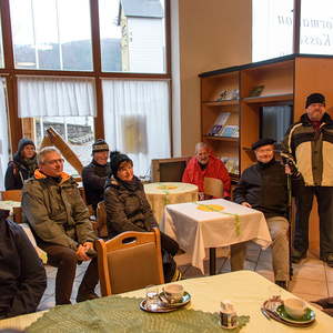 Bischofs Visitation Dekanat Weyer, Wanderung, Visitation mit den Mitgliedern der Pastoralkonferenz Dekanat Weyer in Trattenbach im SchneeFoto: Jack Haijes