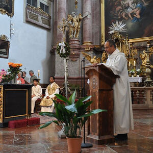 Abschied des Pfarrer P. Brian