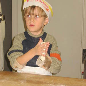 Kindergarten besucht Bäckerei