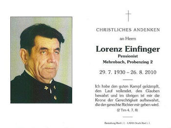 Lorenz Einfinger