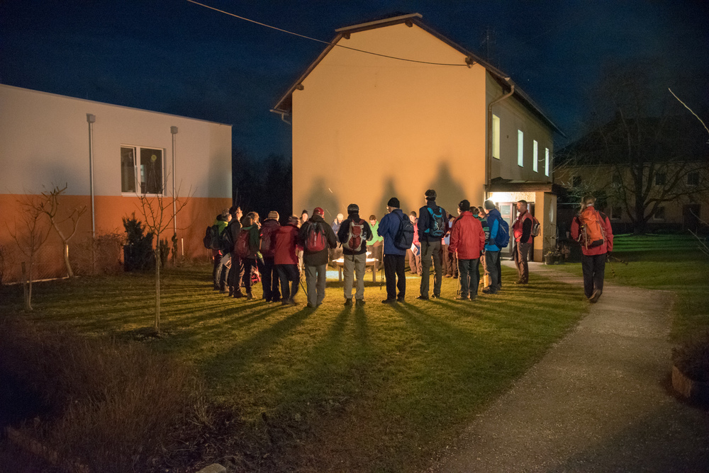 Station bei Nachdurchwandern mit Pilger:nnen
