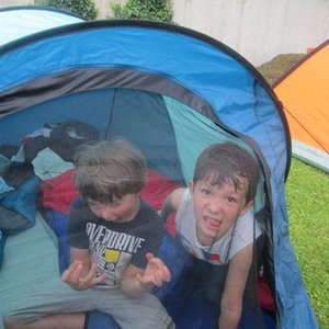 Zelten im Pfarrgarten