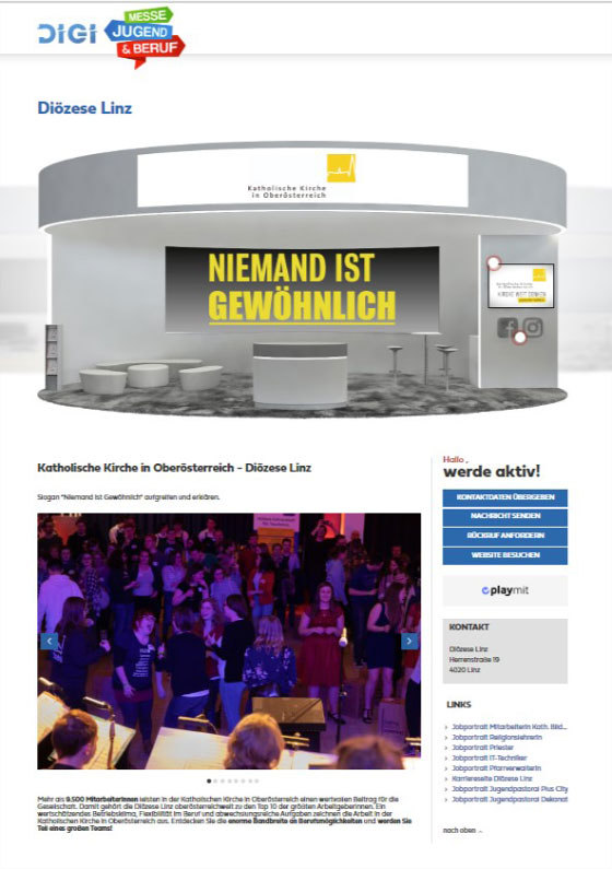 Diözese Linz auf digitaler Messe Jugend & Beruf