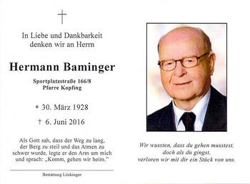 Hermann Baminger / © Pfarrgemeinde Kopfing Hermann Baminger