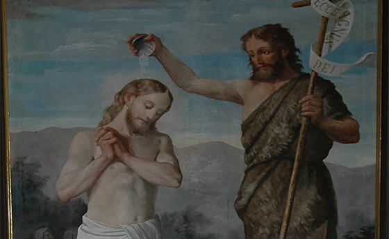 Ausschnitt Altarbild der Pfarrkirche Kopfing