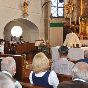 Verabschiedung Kaplan Kinsley, Kräuterweihe und Goldhauben Einladung