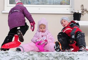 Schnee im Kindergarten