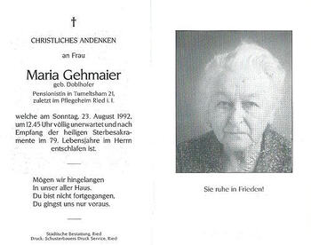 Maria Gehmaier