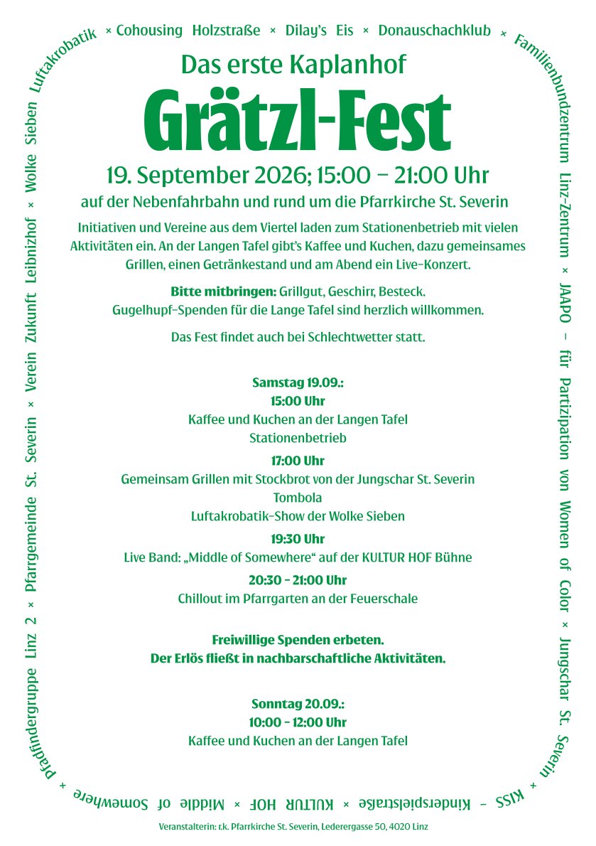 Erstes Kaplanhof Grätzl-Fest / © Pfarre Linz Mitte Erstes Kaplanhof Grätzl-Fest
