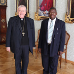 Der Caritas-Direktor von Kinshasa, Alsbé Bruno Nzungu Nzanga, zu Besuch, 7.9.2010